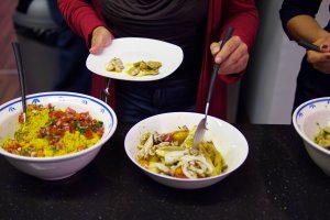 Antipasti Verschiedene Antipasti mit Olivenöl