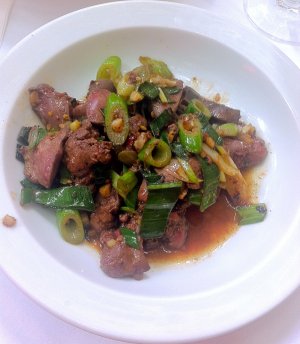 Mürbe Hendlleber Hendlleber aus dem Wok