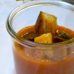 Gazpacho von gerösteten und geräucherten Paprika