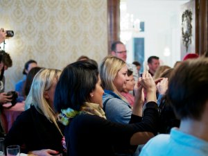 Foodcamp-Begrüßung Blick ins Publikum während der Begrüßung beim Foodcamp Vienna 2013