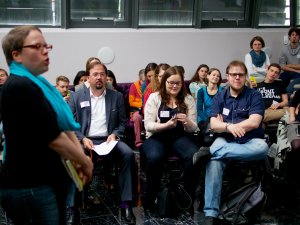 Katharina Seiser mit Publikum Katharina Seiser mit Publikum beim Zitrusvortrag