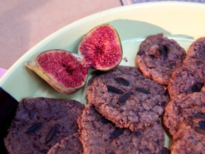 Larvenkekse Schokoladenkekse mit Fliegenlarven